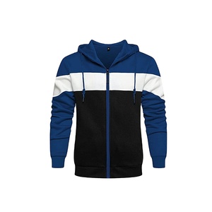 2023 nouveauté hommes 100% coton Slim Fit couleur unie fermeture éclair sweats à capuche avec le meilleur prix direct de l'usine du Bangladesh - Product Image 1