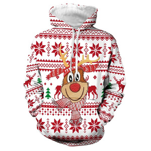 Best Selling Men Christmas Hoodies Over Size Pullover <b>Top</b> Quality Best Price Christmas <b>Thermal</b> Wholesale Christmas Zip Hooded - Product Image 2