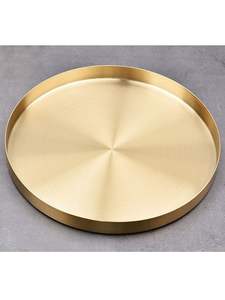 Plateau de service en acier inoxydable simple mais attrayant avec finition mate adapté à une utilisation quotidienne et à des événements spéciaux - Product Image 6