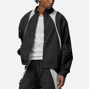 Chaqueta Cortavientos Color Block para Hombre, Estilo Urbano, Holgada, Impermeable, Ropa de Abrigo de Invierno, Bordado Frontal, Moda Casual Deportiva - Product Image 5