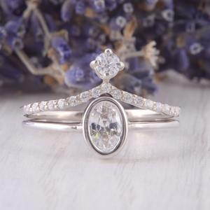 Anillo de estilo bohemio de Plata de Ley 925, joyería clásica para mujer, piedra preciosa de topacio blanco, regalo de boda hecho a mano para esposa, chapado en rodio - Product Image 1