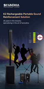 Sistema de Altavoces de Columna Activos Inalámbricos de Última Generación, Sistema de Sonido Profesional PA de 6x3 Pulgadas para Eventos y Actuaciones en Escenario - Product Image 3