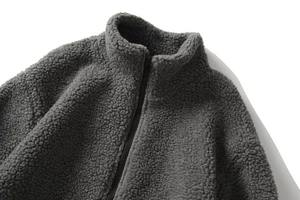 Veste à capuche Sherpa épaisse sweat-shirt polaire zippé chaud d'hiver pour hommes logo personnalisé vêtements de travail d'extérieur - Product Image 2