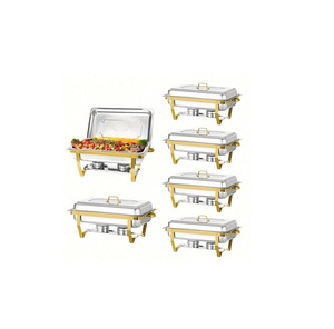 Plato de frotamiento de acero inoxidable de calidad superior alimentado para restaurantes de catering buffet y servicios de comida para bodas - Product Image 1