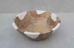 Achetez à prix avantageux un bol en bois et résine, design avec finition polie, bol à pâte pour mariage, bol de service écologique pour fête de mariage - Product Image 6