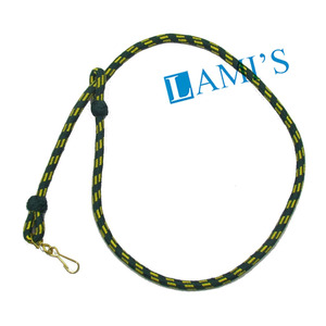 Lanyard Single Cord Black Silk with <b>Chrome</b> <b>Hook</b> Ceremonial Lanyard - Product Image 6