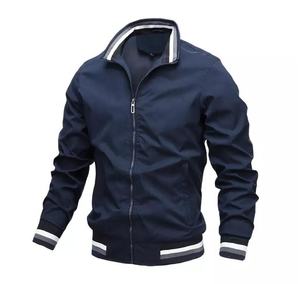 แจ็กเก็ตกระแทกกันลมสำหรับผู้ชายเสื้อกันลมลำลองขนาดพลัสไซส์สำหรับฤดูใบไม้ผลิคอตั้งปรับแต่งโลโก้ได้ตามต้องการ - Product Image 3