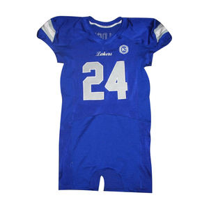 Camiseta de fútbol americano personalizada para jóvenes, tela de poliéster transpirable, blanco, corto, de talla grande, sublimación, fabricado en Pakistán - Product Image 3