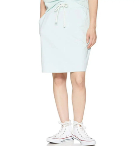 Jupes décontractées en éponge française de haute qualité femmes impression DTG taille élastique jupes tricotées de sport en éponge - Product Image 6