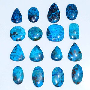 100% ธรรมชาติ shattuckite หินควอตซ์อัญมณี Cabochon หลวมราคาสำหรับทำเครื่องประดับทำรูปร่างผสมอัญมณีธรรมชาติ - Product Image 2