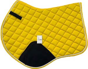 Almohadilla de sillín de caballo de salto inglés acolchado amarillo de gran venta, almohadilla de carreras ecuestre deportiva con relleno de poliéster, respetuoso con el medio ambiente, duradero - Product Image 4
