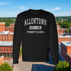 Allentown Pennsylvania Est 1761 T-shirt classica a maniche lunghe - Product Image 3
