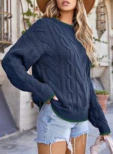 Sudadera holgada de manga larga para mujer, diseño minimalista, Top elegante de gran tamaño para la moda de invierno - Product Image 4