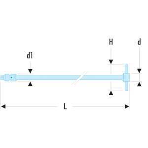 Raccord en T extra-long Facom 1/2'' avec joint universel, accessoire pour outil électrique - Product Image 2