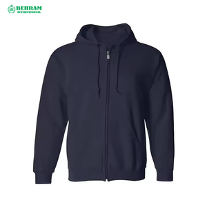 Sweat-shirts à capuche unisexes personnalisés de haute qualité, à manches longues, avec fermeture éclair, simples, décontractés, tendance, avec poches kangourou - Product Image 3