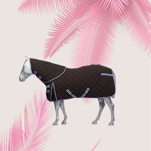 Alfombra de establo de caballo impermeable con logotipo personalizado de alta calidad, cómoda manta de invierno ecuestre, relleno de algodón, fácil de usar, diseño de lujo - Product Image 2