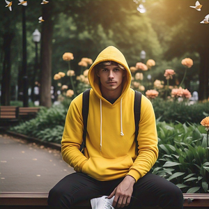 Pull à capuche pour hommes Tops Haute qualité Loose Fit Hood Long Sleeve Hoodies Outdoor Jogging Fitness Wear Hoodie Men's - Product Image 4