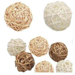 Hot Deal 2025 Bolas decorativas de mimbre de ratán hechas de vid natural ecológica para decoraciones navideñas - Product Image 6