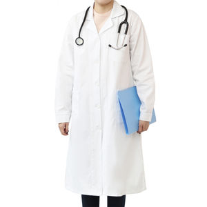 Bata de laboratorio unisex personalizada para hombre y mujer, ropa médica de algodón de manga larga blanca para médico y enfermera, uniforme de hospital - Product Image 6