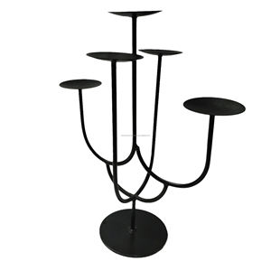 <b>Black</b> Iron Squiggle Candle Holder Metal Decorative <b>Candlestick</b> Holder for Home Decor Wedding Party Dinning - Product Image 4