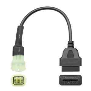 สายต่อ6Pin OBD2อะแดปเตอร์16ขาเครื่องมือวินิจฉัยความผิดพลาดของเครื่องยนต์แบบทำมือสำหรับ KTM Bajaj TVS รถจักรยานยนต์เครื่องมือวินิจฉัยปัญหา - Product Image 2