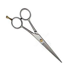 Ciseaux de coiffure professionnels JIMED SURGICAL en acier inoxydable 9CR13 plaqué or, pour droitiers, lame tranchante, finition mate, avec poignée ergonomique - Product Image 2