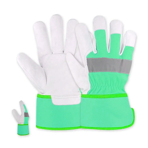 Guantes de trabajo de aparejo de cuero de vaca de alta calidad transpirable mejor precio buen Material diseño profesional guantes de trabajo de seguridad - Product Image 3