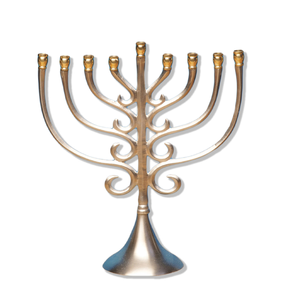 Menorás de metal adornadas al por mayor ilustraciones decorativas intrincadas para uso festivo religioso otros candelabros farolillos tarros de velas - Product Image 3