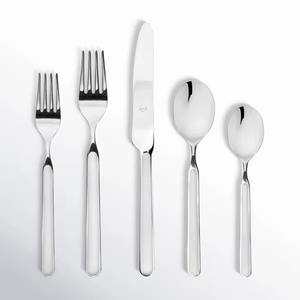 Ensemble de couverts professionnels à manche blanc pour restaurant, hôtel, complexe hôtelier, vaisselle de table, service des clients, traiteur et usage quotidien - Product Image 4