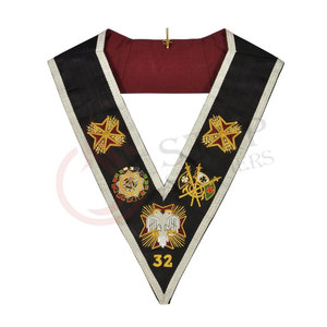 คอเสื้อรูปกุหลาบ18th องศาคอเสื้อเครื่องราชกกุธภัณฑ์ปักด้วยมือปกแบบพรีเมียม - Product Image 1