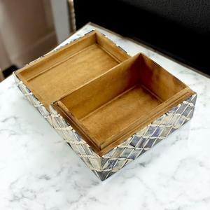 กล่องใส่เครื่องประดับรูปทรงกล่องสำหรับตกแต่งทำจากกระดูกสำหรับเป็นของขวัญและจัดเก็บในราคาถูกโดยงานฝีมือของ Taqi - Product Image 3