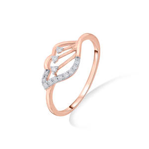แหวนเพชรโรสโกลด์รูปกลีบดอกกุหลาบ - Product Image 4