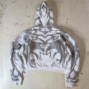 Sweat à capuche surdimensionné à impression puff, personnalisé, lourd, 100% coton, 500 g/m², fermeture éclair, sweat à capuche boxy pour homme, fabricant, prix bas - Product Image 6