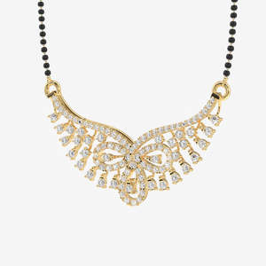 Mangalsutra de Oro de 18K para Mujer con Diamante Cultivado en Laboratorio de Corte Redondo, Joyería Cultural Coleccionable - Product Image 2