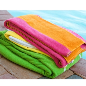 Toalla de playa de diseño de rayas teñidas de hilo de exportador indio con algodón puro 100% Toalla de playa OEM para uso en la playa - Product Image 3