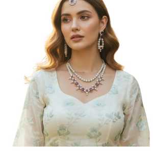 Bijoux de temple polonais or mat de créateur Ensembles de bijoux indiens Collier de pièces de monnaie Accessoires de bijoux Collier de temple pour femmes - Product Image 1