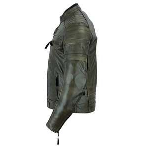 Veste en cuir pour hommes, respirante avec logo personnalisé, grande taille en cuir véritable universitaire, impression, style de qualité supérieure, dernière collection en gros - Product Image 3