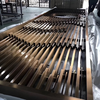 Paravent de luxe autoportant moderne en acier inoxydable avec design à panneaux, décoration intérieure personnalisée, fabricant en gros Inde