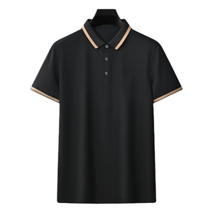 Camisetas de Golf Casuales de Punto con Logotipo Personalizado MJSI para Hombre, Algodón Grueso, Manga Corta, Ajuste Atlético Cómodo, Diseño de Puntos - Product Image 3
