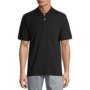Haute qualité sur mesure hommes pour polos 100% coton élégant noir chemises de golf prix de gros pour adultes - Product Image 1