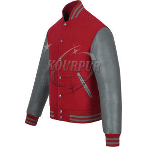 Veste d'université pour hommes de haute qualité avec veste d'université brodée avec manches et poches en cuir - Product Image 3