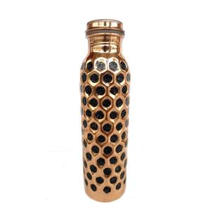 Hammered Design Pure <b>Copper</b> <b>Water</b> <b>Bottle</b> for Ayurvedic Health Benefits Leak Proof Eco Friendly & Durable Design - Product Image 6