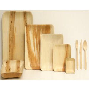 Assiettes jetables de feuille d'areca de meilleure qualité pour événements personnalisables Mariages Nouvelle arrivée Assiettes à plats carrés à prix d'usine - Product Image 2