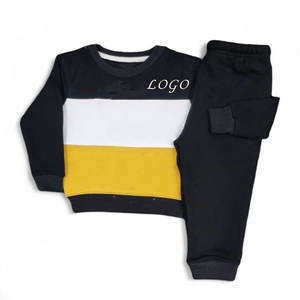Venta al por mayor de chándales informales de invierno para niños con logotipo personalizado sólido 80% Algodón 20% conjuntos de chándal de poliéster - Product Image 2