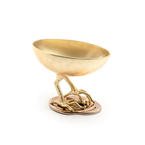 Bol de service rond plaqué or Design élégant Vaisselle de qualité supérieure Parfait pour la cuisine à domicile Restauration rapide et touche décorative - Product Image 1