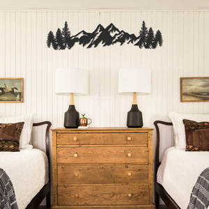 Nueva llegada decoración de pared corte láser metal pared arte montañas para casa regalos gran pared arte superventas a precios al por mayor - Product Image 2