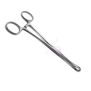 คีมจับฟองน้ำสแตนเลสคุณภาพสูง ขนาด 10.5 นิ้ว ปลายตรง เครื่องมือผ่าตัดแบบใช้มือ - Product Image 5