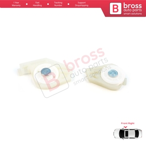 BWR5393+BWR1063 Front Right Window Regulator Repair Corner Cable <b>Roller</b> Pulley <b>Clips</b> Pin Set 1+2 for Doblo MK1 MPV Van 119 223 2 - Product Image 6