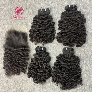 Top Raw Hair Burmese Curly Super Double 100% Raw Virgin Vietnamese Hair with Frontal Closure Wigs Raw Hair Vendor