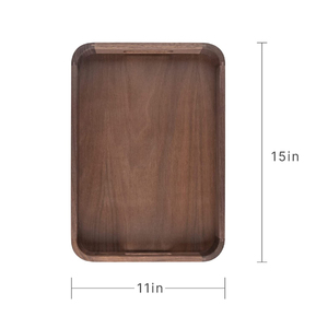 2024 plateau de service en bois de conception de luxe en gros pour mariage et ustensiles de cuisine vaisselle plateau de service alimentaire pour servir des aliments boisson - Product Image 5